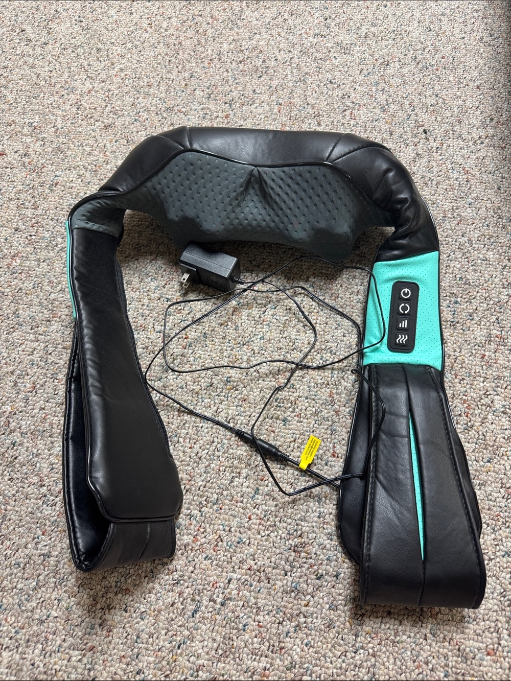 Black and Teal Neck & Shoulder Massager with Heat